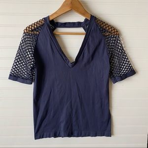 Venus Ribbed Shoulder Blouse